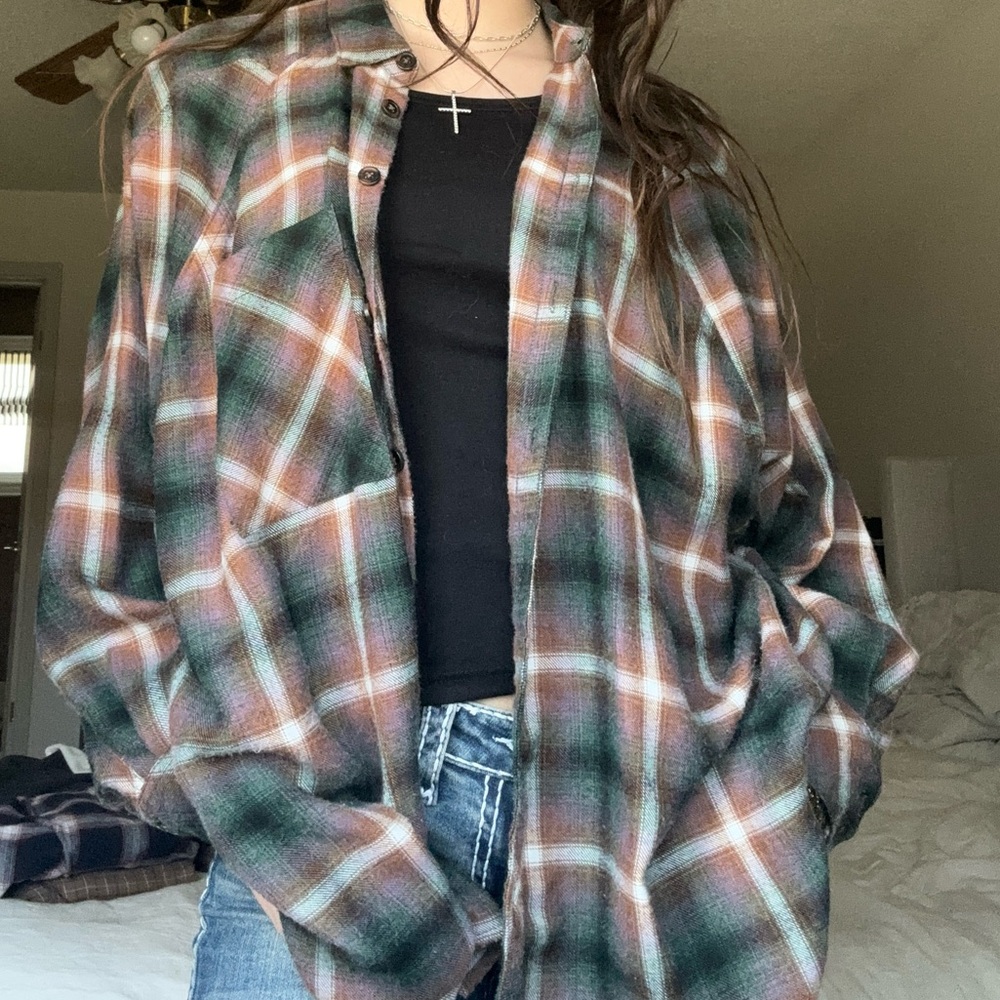 BDG Dani Oversized Flannel Shirt